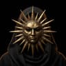 I AM brass sun mask